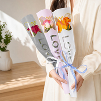 Sacs en OPP transparents pour bouquets de fleurs, sacs d'emballage pour fleurs, sacs cadeaux, fournitures de fleuristes personnalisées à bas prix, vente en gros