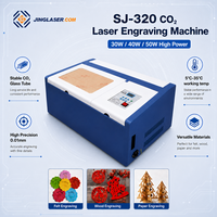 Graveur et découpeur laser SJ pour petites entreprises 20W 40W 50W – Machines de bureau à refroidissement par air pour bois, acrylique, cuir, cadeaux DIY – Certifié CE FDA