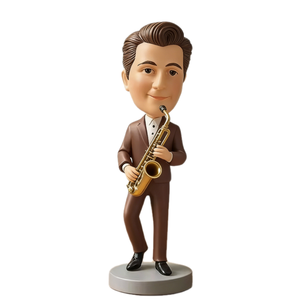 Figurine de saxophoniste personnalisée en résine avec saxophone, figurine de musicien de jazz personnalisée pour les amateurs de musique et les cadeaux - Product Image 3