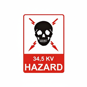 Señal de Advertencia de 34.5 KV para Productos de Media y Alta Tensión - Product Image 2