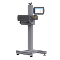 Machine de marquage laser CO2 40W 10600nm 12000mm/s pour codage volant sur verre, métal, plastique, bouteilles, canettes, codes QR, dates et lots en ligne