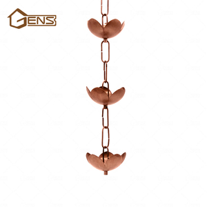 Monarca de cobre puro de loto de cadena y la lluvia cadena para alcantarilla sistema - Product Image 2