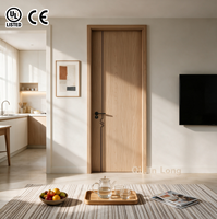 Design moderne CE, finition chêne, cœur en bois massif. Portes intérieures haut de gamme, adaptées aux villas, aux écoles et aux familles