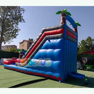 Fabrika ticari PVC büyük trambolin palmiye ağacı havuz su kaydırağı tropikal slayt ile şişme su kaydırağı - Product Image 6