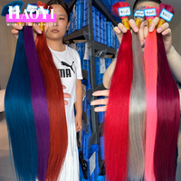 Ekstensi Rambut Bundel Bulk Salon Grade Raw Virgin Remy Cuticle Aligned Highlighted Colored Double Drawn Straight Curly Weft