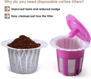 Meilleures ventes : 1000 filtres à café jetables en papier, compatibles avec les cafetières, dosettes réutilisables pour café, restaurant, usage quotidien à domicile - Product Image 3