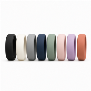 Ensemble de protections pour bague Oura Ring 4 Gen 3, 8 protections en silicone mat, finition anti-traces de doigts, recharge sans retirer, tailles S M L - Product Image 1