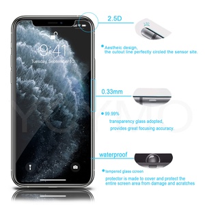 3 Pack de vidrio templado Protector de pantalla del teléfono <span class=keywords><strong>celular</strong></span> aplicador para iPhone 11 Max Pro - Product Image 4