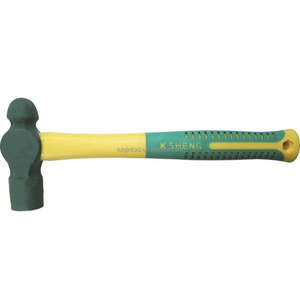 مطرقة رأس كروي من الفولاذ مع مقبض من الألياف الزجاجية ممتص للصدمات ومقبض مطاطي مزخرف - Product Image 4