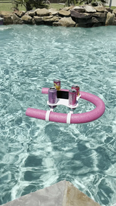 Plateau flottant et table de bar écologiques en PLA et PE pour <span class=keywords><strong>piscine</strong></span>, plage, rivière paresseuse - Formes rondes/rectangulaires, portables - Product Image 4