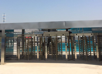 Pedestrian Access Control Gates Full Height Turnstile Singapore 304 Stainless Steel Anti-Tailgating Face Recognition SST