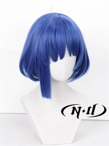 Vente en gros 35cm Bleu Bocchi Rock Droite Fabriqué à la Machine Haute Température Brun Clair 130% Densité Rose Maille Net Cap Cosplay Perruque - Product Image 3