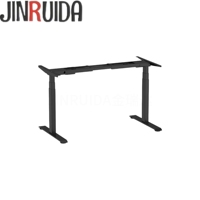 Cadre de bureau électrique réglable en hauteur à double moteur JINRUIDA, robuste et sans vibrations, pieds carrés à 3 sections pour table de bureau