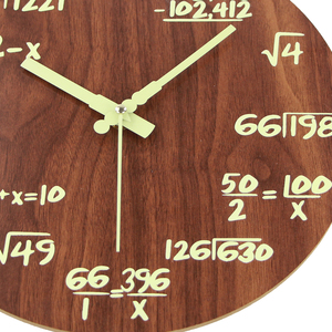 Orologio da Parete Nordico in Legno da 12 Pollici con Formule Scientifiche e Matematiche, Orologi Creativi Personalizzabili con Numeri Luminosi - Product Image 4