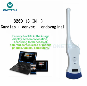 B26D Livraison Rapide <span class=keywords><strong>Sonde</strong></span> Échographique Portable 3-en-1 Convexe, Abdominale et Transvaginale, Transducteur Échographique Endocavitaire - Product Image 1