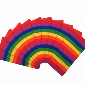 100% cotone più nuovo all'aperto Design personalizzato tendenza Designer arcobaleno sciarpa ringraziamento scaldacollo strisce di colore <span class=keywords><strong>Bandana</strong></span> - Product Image 5