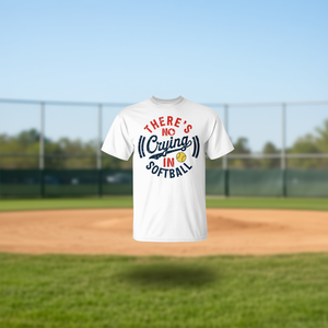 No hay llanto en el día del partido de softbol, camiseta para mamá de softbol - Product Image 3