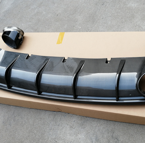 Patrón de fibra de carbono difusor trasero labio de escape para <span class=keywords><strong>Audi</strong></span> <span class=keywords><strong>A6</strong></span> <span class=keywords><strong>C7</strong></span> 2012 2013 2014 2015 alerón de parachoques trasero de coche - Product Image 3