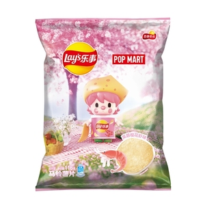 Lays POP MART - Papas Fritas de Edición Limitada con Sabor a Trufa y Camarones con Flor de Cerezo, Rebanadas de Patata Crujientes, Snack al por Mayor, 116 g - Product Image 1