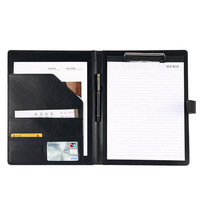 Cartera de negocios de cuero PU A4 personalizada, carpeta de archivos con hebilla magnética, soporte para documentos, Portapapeles de oficial de negocios, Bolsa duradera