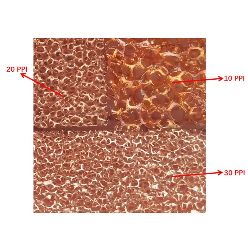 รูพรุนสูงเซลล์เปิด Cu โลหะโฟมโฟมทองแดงสำหรับการวิจัยแบตเตอรี่อิเล็กโทรดในห้องปฏิบัติการ