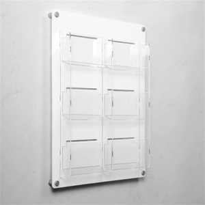 Customized Color & Logo Acrylic <b>Wall</b> Mounted <b>Display</b> Poster Rack for Collections - Product Image 4