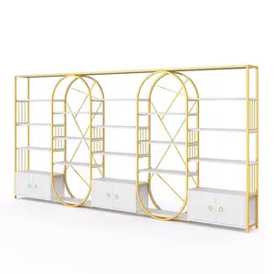 Light luxury beauty salon product display cabinet shelves skin care cosmetics display rack