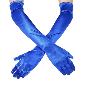 <span class=keywords><strong>Gants</strong></span> longs en satin de haute qualité pour <span class=keywords><strong>femme</strong></span>, couleur pure, longueur de coude élastique, doux, soirée, banquet, danse, mariage, mariée, 21 pouces - Product Image 3