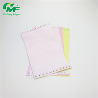 Formulari Triplici A4 60 GSM Senza Carbonio Bianco/Rosa Canarino Alta Qualità 100% Polpa di Legno Vergine Carta per Stampa Digitale