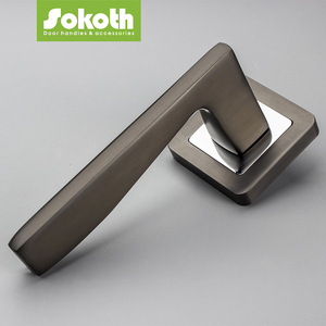 Ensemble de levier de porte en alliage de zinc avec Rosset carré Quincaillerie de poignée en aluminium pour meubles de maison - Product Image 4