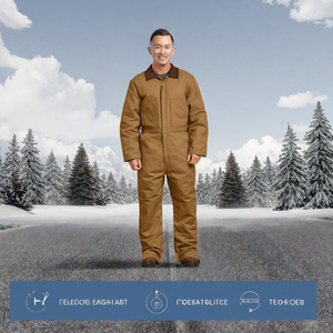 Combinaison de sécurité imperméable pour hommes, 100% polyester, vêtements de travail d'hiver, uniforme industriel de protection, combinaison utilitaire à manches longues - Product Image 3