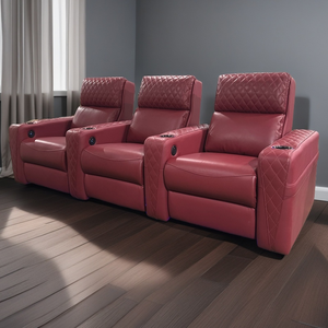 Sillas reclinables de energía eléctrica, asientos de cine en casa de cuero de 3 posiciones de lujo para Cine moderno, auditorio, estilo <span class=keywords><strong>VIP</strong></span> - Product Image 5