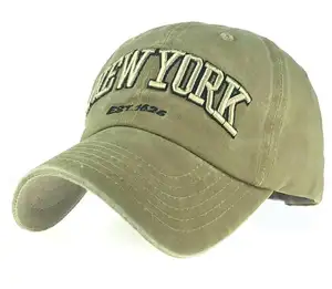 Gorra de béisbol de sarga de algodón 2020010286 lavado, gorra deportiva de Nueva York, EST 1625