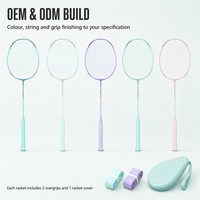 Raquette de badminton authentique, petit canon en acier, entièrement en fibre de carbone, ultra légère, raquette individuelle de niveau professionnel pour l'entraînement