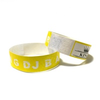 Pulsera de código QR personalizada para fiesta, banda de papel desechable con billete de identificación, barata