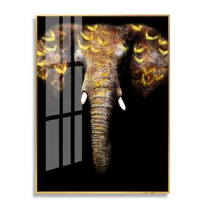 لوحة جدارية مخصصة بتصميم حيوانات من الألومنيوم مؤطرة بصور الفيل - Product Image 6