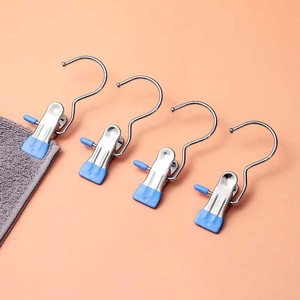 DS4237 Crochets de suspension pour linge, pinces, cintres pour bottes, organisateur de leggings pour placard, cintre de voyage en acier inoxydable, pinces <span class=keywords><strong>à</strong></span> linge pour séchage - Product Image 2