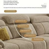 Canapé modulable en tissu avec appui-tête réglable, protection vertébrale 5 zones, ottoman, multicolore, ensemble de salon en mousse