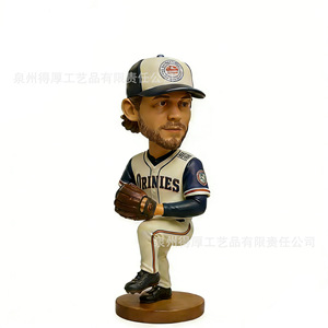 <b>Custom</b> Baseball Bobblehead <b>Doll</b> Resin Figurine Sports Athlete Model Ivory White Digital Printing Decorations - Product Image 1