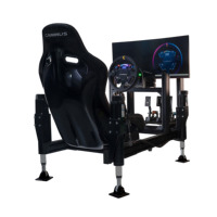 Simulador de Carreras CAMMUS F1, Asiento de Cabina, Volante y Pedales, Simulador de Conducción Dinámico con Chasis de Movimiento y Fuerza G