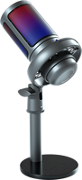 Microphone à condensateur USB sans fil tendance, éclairage RVB, réduction du bruit, design professionnel, bonne qualité sonore, idéal pour les conférences