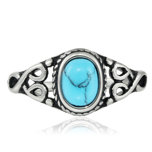 Men's Stainless Steel Oval Black Stone <b>Ring</b> Retro Punk Style Bezel Setting Everyday Wear Size 28 - Product Image 5