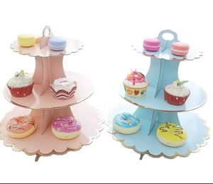 Tablero de pastel de cumpleaños colorido de papel de soporte de Cupcake de alta calidad para postre - Product Image 4