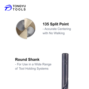 29-teiliges HSS-Bohrer-Set 1/16 "bis 1/2", 135 ° Split Point SAE Jobber Twist Bit-Kit für Hartmetall-Gusseisen-PVC-Holz in Metall box - Product Image 5