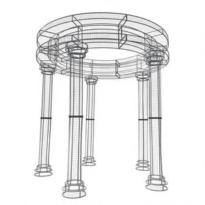 Chuppah de mariage en fer blanc lisse, toile de fond Mandap pour événements indiens avec motif miroir pour décorations de fête de mariage - Product Image 1