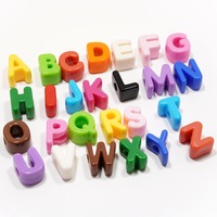 Offre Spéciale Perles Lettres Acryliques 6mm à Grand Trou Couleur Unie DIY pour Breloque Nom en Paracorde et Breloque de Sac