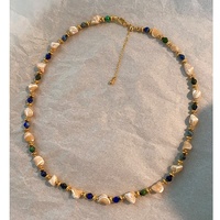 Collier en perles de coquillages naturels, design géométrique irrégulier vintage, bijoux de niche, vente en gros Zooying