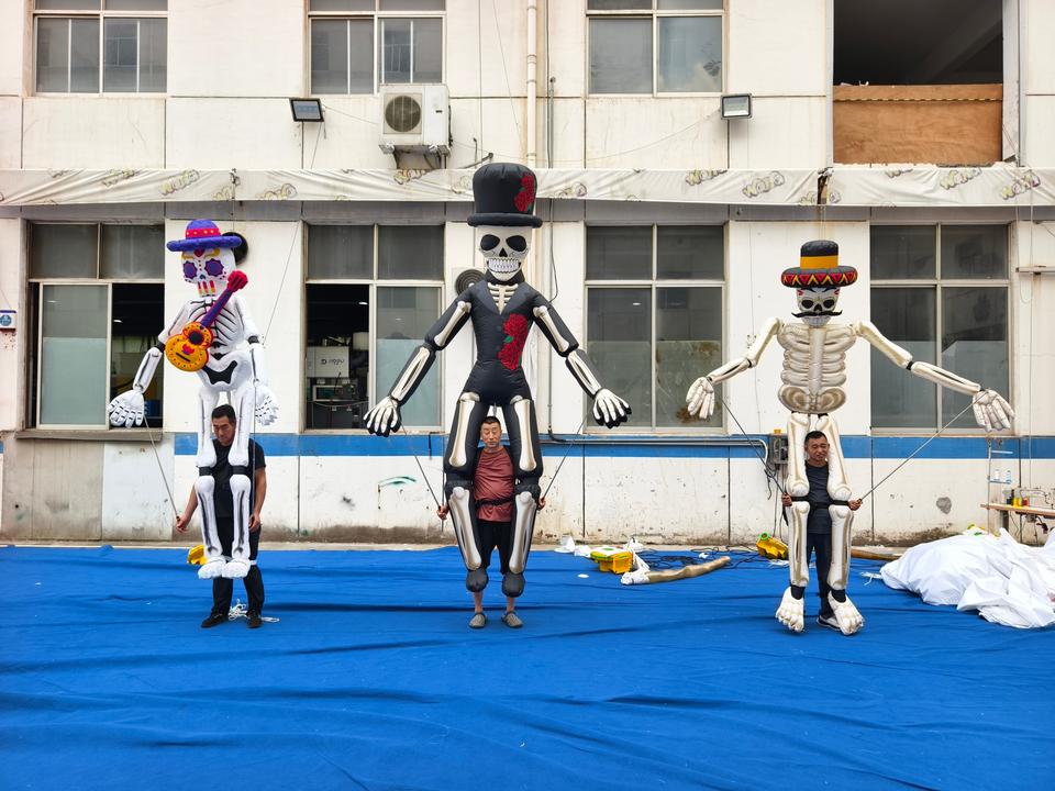 Adult Inflatable Skeleton Dancer Figure, Promotional Blow up Inflatable ...
