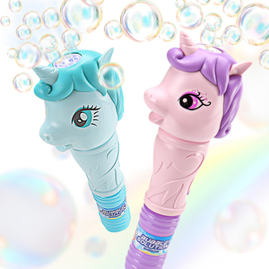 Pistola de pompas de jabón unicornio rosa Pistola de pompas de jabón unicornio rosa
