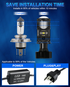 Y6/Y6D/Y7/Y7D/Y8/H4 6500K proiettore LED luce H11/9005/9006 80W nuovo proiettore LED fari con sistema di raffreddamento della ventola - Product Image 3